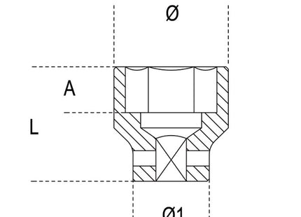 BETA   720 CHIAVE A BUSSOLA MACCHINA ESAGONALE NORMALE 1/2" MM30