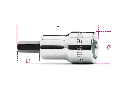 BETA   910PE CHIAVE A BUSSOLA A MANO 3/8" MASCHIO ESAGONALE MM 6