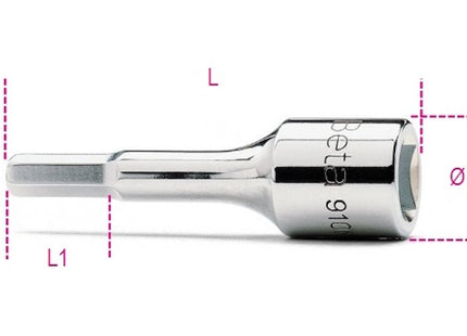 BETA   910ME CHIAVE A BUSSOLA A MANO 3/8" MASCHIO ESAGONALE MM 5