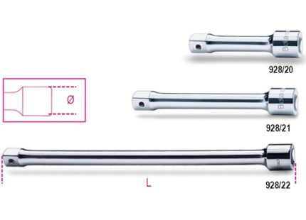 BETA   928/21 PROLUNGA CON ATTACCO QUADRO MASCHIO E FEMMINA 3/4" MM200