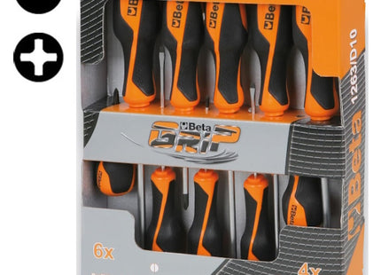 BETA  1263/D10 SERIE DI 10 GIRAVITI A TAGLIO E A CROCE (A2024)