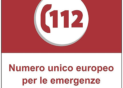 SEGNALE NUMERO UNICO EUROPEO PER LE EMERGENZE IN ALLUMINIO MM200X200