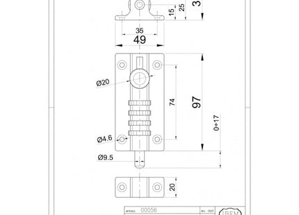 IBFM CATENACCIO IN ALLUMINIO A COMBINAZIONE ART. 56 NERO