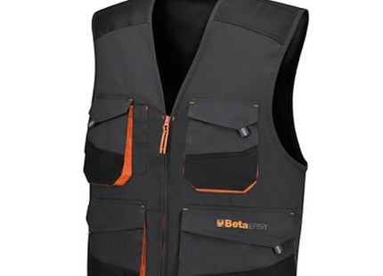 BETA  7907G GILET DA LAVORO MULTITASCHE COLORE GRIGIO TG.XXL