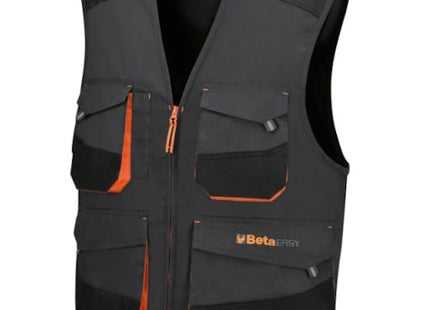 BETA  7907G GILET DA LAVORO MULTITASCHE COLORE GRIGIO TG.XXL