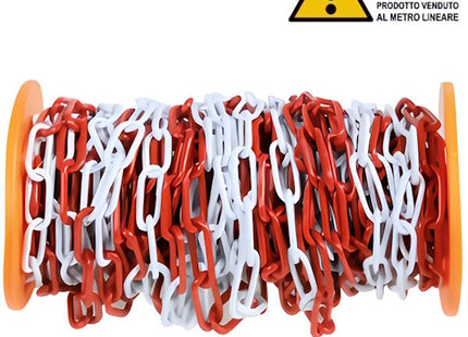 ROBUR CATENA SEGNALETICA IN FERRO BIANCA/ROSSA D.MM 5 AL METRO LINEARE