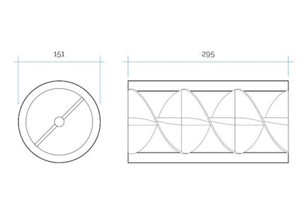LA VENTILAZIONE SILENZIATORE PER FORI DI VENTILAZIONE D.MM151X295 BIANCO