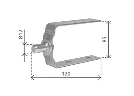 BOLIS FORCELLA CON PERNO PER RULLO TAPPARELLE IN LEGNO