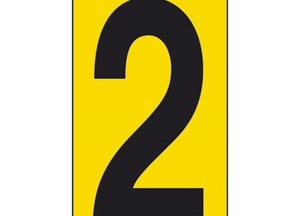 NUMERO ADESIVO NERO FONDO GIALLO MM 56X100 (2)