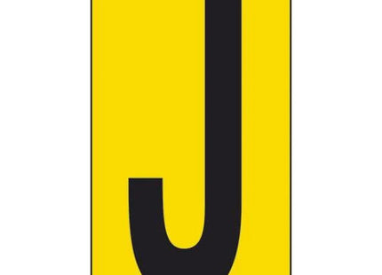 LETTERA ADESIVA NERA FONDO GIALLO MM 56X100 (J)