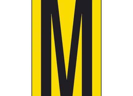 LETTERA ADESIVA NERA FONDO GIALLO MM 56X100 (M)