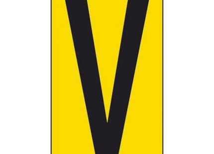 LETTERA ADESIVA NERA FONDO GIALLO MM 56X100 (V)