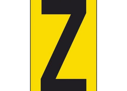 LETTERA ADESIVA NERA FONDO GIALLO MM 56X100 (Z)
