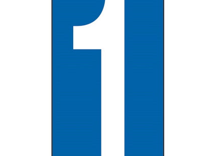 NUMERO ADESIVO BIANCO FONDO BLU MM100X 56 (6)*