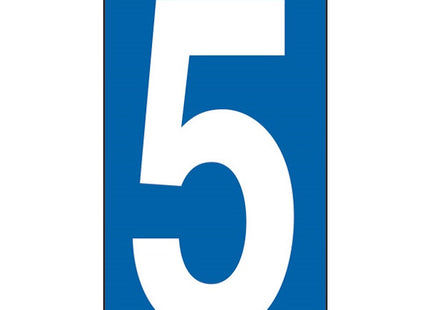 NUMERO ADESIVO BIANCO FONDO BLU MM100X 56 (5)*