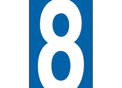 NUMERO ADESIVO BIANCO FONDO BLU MM100X 56 (8)*