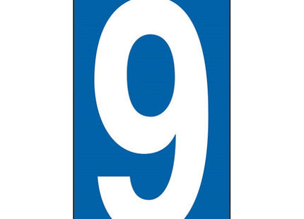 NUMERO ADESIVO BIANCO FONDO BLU MM100X 56 (9)*