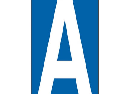 LETTERA ADESIVA BIANCA FONDO BLU MM 56X100 (A)*