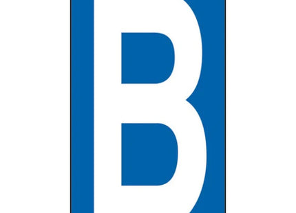 LETTERA ADESIVA BIANCA FONDO BLU MM 56X100 (B)*