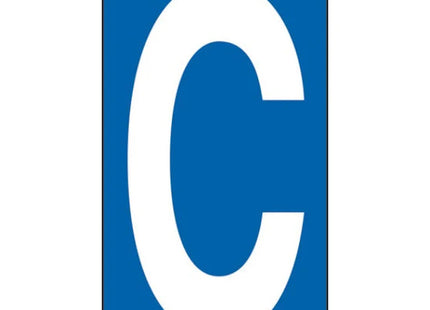 LETTERA ADESIVA BIANCA FONDO BLU MM 56X100 (C)*