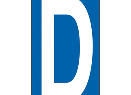 LETTERA ADESIVA BIANCA FONDO BLU MM 56X100 (D)*