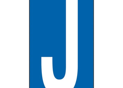 LETTERA ADESIVA BIANCA FONDO BLU MM 56X100 (J)*