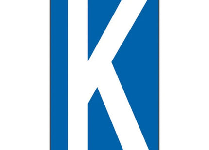 LETTERA ADESIVA BIANCA FONDO BLU MM 56X100 (K)*