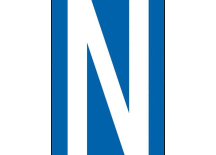 LETTERA ADESIVA BIANCA FONDO BLU MM 56X100 (N)*