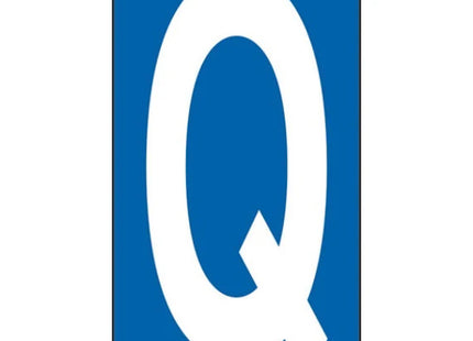 LETTERA ADESIVA BIANCA FONDO BLU MM 56X100 (Q)*