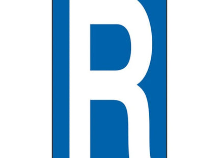 LETTERA ADESIVA BIANCA FONDO BLU MM 56X100 (R)*