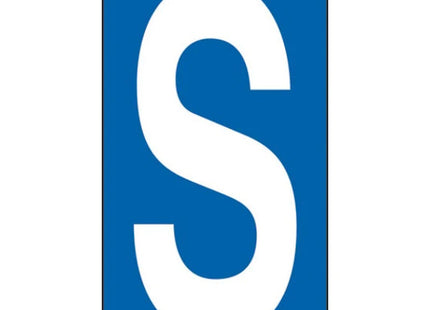 LETTERA ADESIVA BIANCA FONDO BLU MM 56X100 (S)*