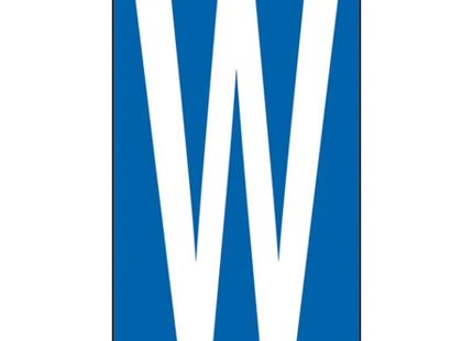 LETTERA ADESIVA BIANCA FONDO BLU MM 56X100 (W)*