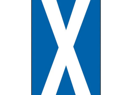 LETTERA ADESIVA BIANCA FONDO BLU MM 56X100 (X)*