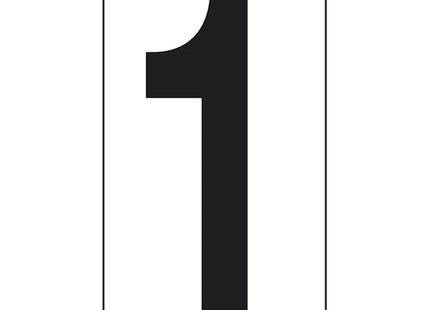 NUMERO ADESIVO NERO FONDO BIANCO MM125X 70 (9)