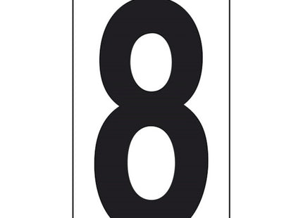 NUMERO ADESIVO NERO FONDO BIANCO MM125X 70 (8)