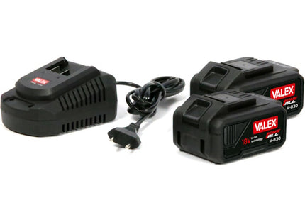VALEX KIT ONEALL 2 BATTERIE DA 18V 3,0AH E CARICABATTERIA DA 2,4AH