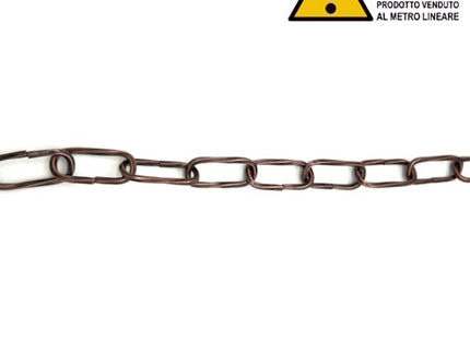 MINUTEX CATENA MIGNON RITORTA PER LAMPADARI FILO QUADRO BRONZATO D.MM2,2