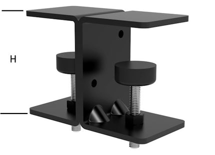 MINUTEX CAVALLOTTO DOPPIO PER MONTAGGIO TAVOLO IN ACCIAIO NERO GRAFITE