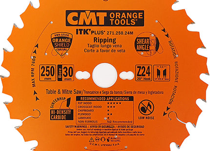 CMT LAMA SOTTILE PER LEGNO LUNGO VENA D.MM250X2,4X30 Z 24