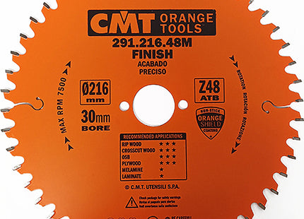 CMT LAMA PER TAGLIO LEGNO LUNGO E TRAVERSO VENA D.MM216X2,8X30 Z 48