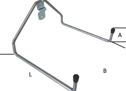 MINUTEX PORTATUTTO DA PARETE A L DOPPIO MM200X50X200 IN ACCIAIO ZINCATO
