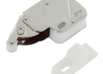 METAL STYLE CHIUSURA A SCATTO NICHELATO/BIANCO MM26X33X11