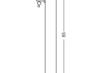 BEL-FER FONTANA QUADRATA IN ALLUMINIO COLORE ALLUMINIO