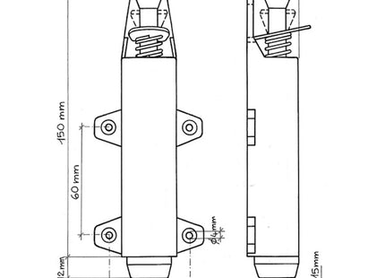 MACO FERMAPORTE A PEDALE MM170 COLORE NERO