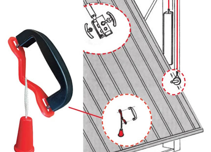 IBFM KIT MANIGLIA E CORDA IN NYLON PER PORTE BASCULANTI ART.1438