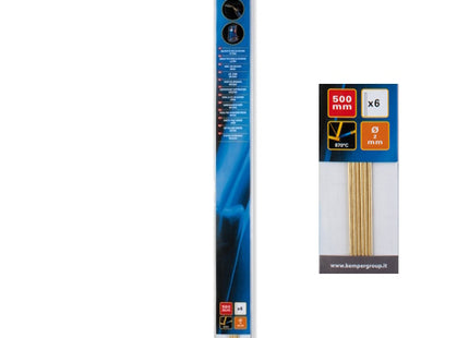 KEMPER BARRETTE IN OTTONE PER SALDATURA A CANNELLO D.MM2X500 CONF.PZ 6
