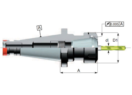 DELTA MANDRINO PORTAPINZE A CONO ISO DIN2080 SK30 ER32 CHIUSURA D.MM1-20