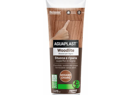 AGUAPLAST WOODLITE STUCCO IN PASTA PER LEGNO MOGANO CHIARO TUBO ML.125