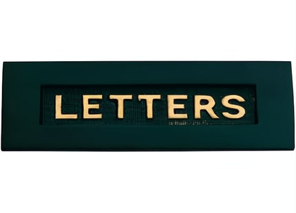 COTTALI BUCA LETTERE IN OTTONE VERNICIATO NERO SATINATO MM254X75