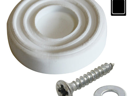 SODIFER SOTTOPIEDI IN GOMMA D.MM23 BIANCO CON VITE BLISTER DA PZ 8